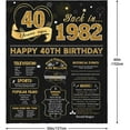 thumbnail image 3 of 40th Birthday Gifts Women or Men - 40th Birthday Gifts - 40 Year Old Birthday Gifts for Women - 40th Birthday Gift Ideas - 1982 Birthday Gifts for Women Throw Blanket 60 x 50 Inch, 3 of 7
