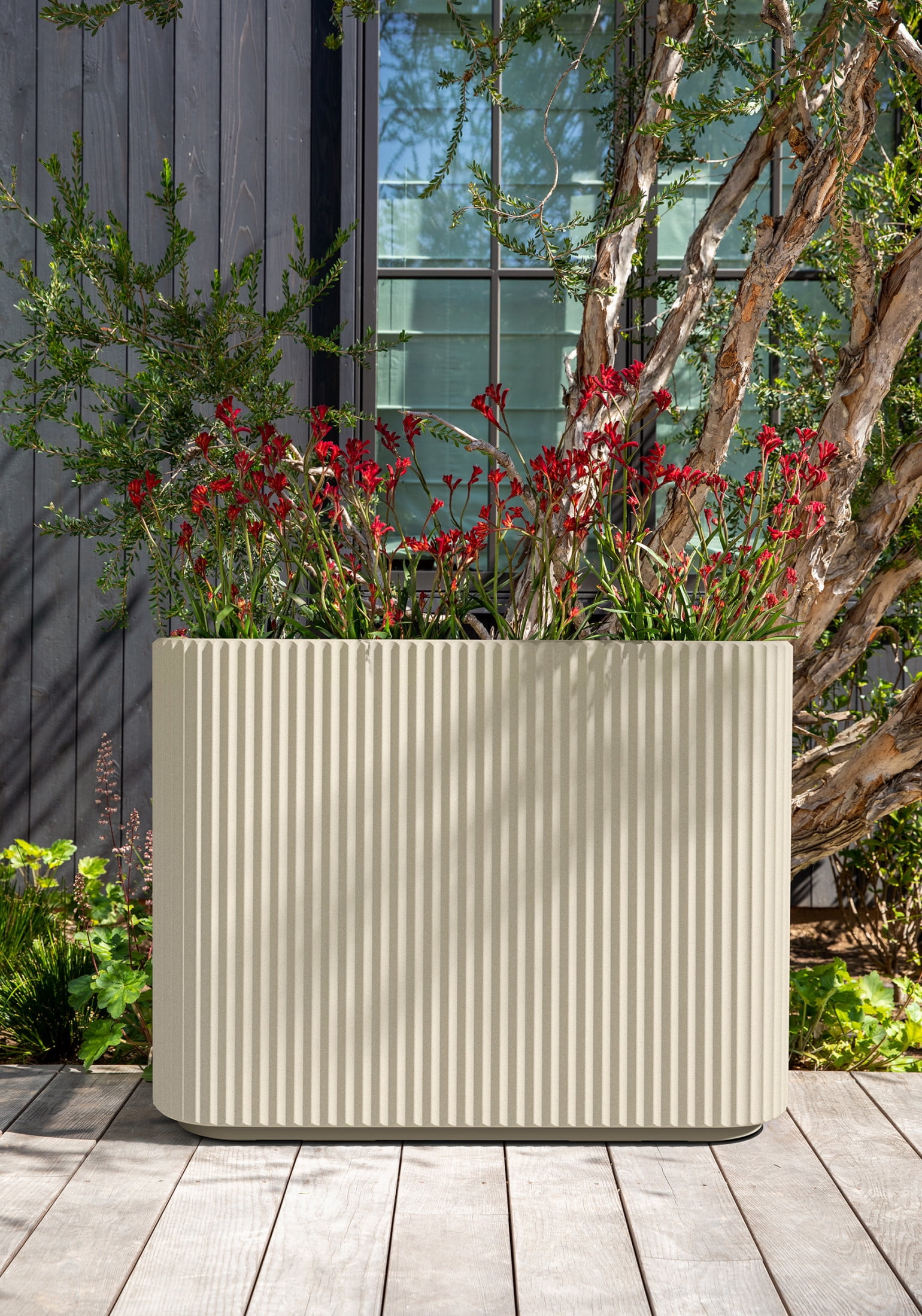Veradek Demi Series Span 36" Plastic-Stone Planter - (Sand)