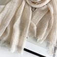 thumbnail image 5 of Chuancc Women's Cotton Scarves Lady Light Soft Fashion Solid Scarf Wrap Shawl Beige One Size, 5 of 5