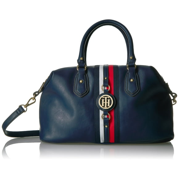 Bolso Bandolera Tommy Hilfiger Jaden Satchel Azul Marino De Cloruro De Polivinilo