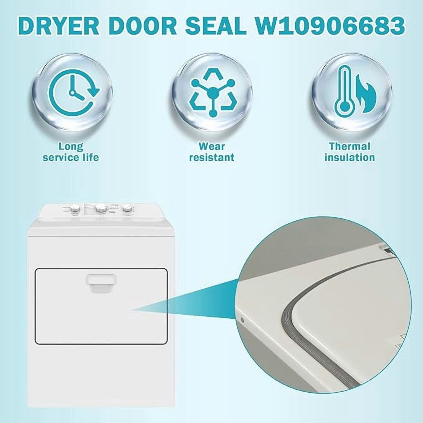 Upgraded W10906683 Dryer Door Seal Part Compatible with Some Maytag Crosley Whirlpool and Kenmore Dryer Door Seal
