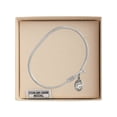 thumbnail image 3 of 6 1/4 inch Oval Eye Hook Bangle Bracelet w/ St. Pius X in Sterling Silver, 3 of 3