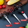 thumbnail image 1 of Haomacro Kitchen Scissors, Heavy Duty Meat Scissors Poultry Shears, Dishwasher Safe Food Cooking Scissors Stainless Steel Utility Shears, 3-Pack, 1 of 8