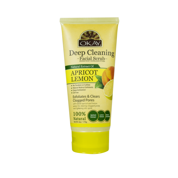 Okay Facial Scrub, Apricot & Lemon, 6 Oz