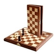 thumbnail image 3 of WE Games Magnetic Folding Walnut Wood Veneer Chess Set - 11 in., 3 of 9
