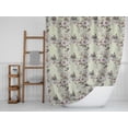 thumbnail image 2 of S4Sassy Yellow Floral & Kingfisher Bird Water Repellent Bath Shower Curtain With Roller Rings Hook-60 x 70 Inch, 2 of 6