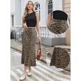 thumbnail image 2 of DARING DIVA Women's Y2K Elastic A-Line Maxi Long Skirts X-Small Brown, 2 of 6