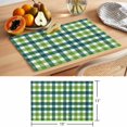 thumbnail image 6 of Farmhouse Checkered Placemats Set of 4 St.Patrick's Day Vintage Plaid Place Mats Indoor Wipeable Table Mats Washable Cloth Dining Table Placemats for Kitchen Holiday Party Home Decor 13x19 Inch, 6 of 9