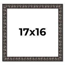 17x16 Frame Black-Brown Medieval Solid Wood Picture Frame | 1.5 Inch Moulding Width | Gotham