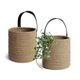 thumbnail image 4 of Cesta de almacenamiento colgante Rojo Verde yute contenedores tejidos con asas decorativas, 4 of 4