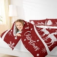 thumbnail image 5 of Homewish Dreamy Moose Reindeer Bedding Comforter Set for Kid, Magic Christmas Tree Twin Comforter Sets, Happy New Year Reversible Bedding Set, Breathable Home Decor, 2-Piece, 5 of 9