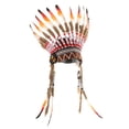 thumbnail image 2 of Tocado de Plumas Yuyangstore Sombrero Indio Jefe Americano Estilo C, 2 of 8