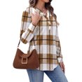 thumbnail image 3 of Fantaslook V Neck Button Sweatshirt for Women Pullover Long Sleeve Shirts Fall Fashion Tunic Tops, 3 of 7
