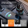 thumbnail image 5 of Cargador de coche para encendedor de cigarrillos USB de 80 W, 3 puertos PD3.0 y QC3.0, enchufe USB C para encendedor de cigarrillos súper rápido con cargador de coche USB con voltímetro LED Excelente Rendimiento, 5 of 5