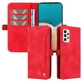 thumbnail image 1 of Jiahe Cover Wallet for Samsung Galaxy A53 5G, Magnetic Folio Flip Case with Card Slots PU Leather Kickstand RFID Blocking Shockproof Protective Cover Case, Red, 1 of 7