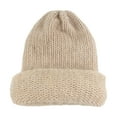 thumbnail image 2 of BambooMN Super Soft Hand Knit Winter Hat for Children - Latte, 2 of 3