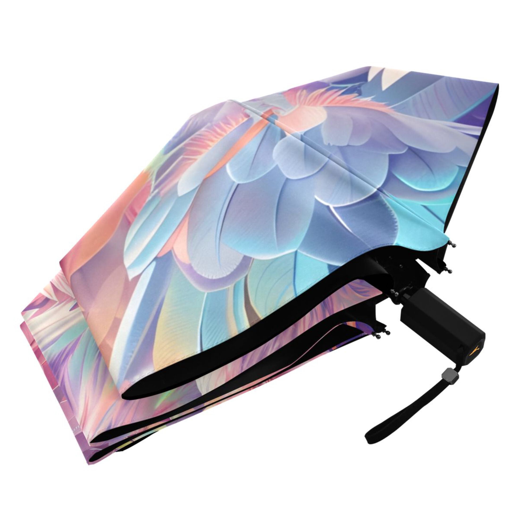 Compact Sun Umbrella Windproof Travel Umbrellas for Rain Strong Portable UV Protection Soft Color Eagle Head