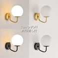 thumbnail image 7 of FSLiving RV Gold Upward White Globe Frosted Glass Light with Dimmer 12V RV Decorative Hallway Vintage Wall Sconce, E26 E27 Socket Hardwired Wall Mount Interior Lighting for RV Camper, 7 of 7