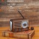 thumbnail image 2 of Portable Retro Radio Vintage Bluetooth Speaker FM/AM Radio Receiver with LED Flashlight, Supports TF, 2 of 5