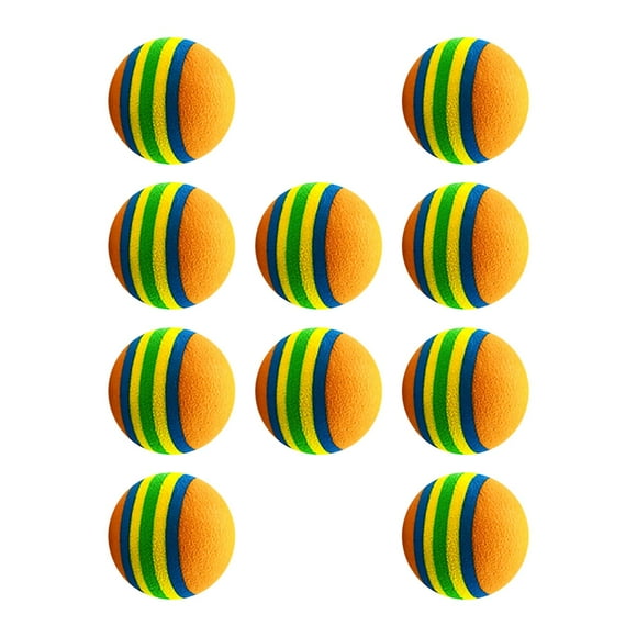 10 piezas pelotas de entrenamiento de Golf pelotas de Golf accesorios de Golf suaves de alto rendimiento pelotas para practicar Golf para principiante naranja y colorido