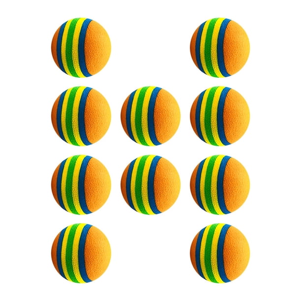 10 pelotas de golf para entrenamiento de golf, juguetes para mascotas, duraderas y de alto rendimiento. naranja y colorido