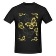 thumbnail image 4 of Bingfone Golden Glitter Butterflies Men'S Loose Fit Short-Sleeve Pocket T-Shirt, 4 of 7