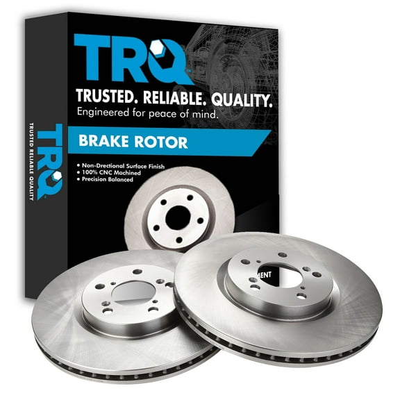 TRQ Front Brake Rotors Set Vented Fits Select 2007-2013 Acura MDX 2014-2020 RLX 2010-2013 ZDX 2009-2015 Honda Pilot