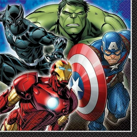 6.5 x 6.5 in. Avengers Luncheon Party Napkins, Count 16