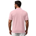 thumbnail image 3 of Zimjoy Mens Polo Shirts Basic Short Sleeve Golf Shirt Dry Fit Casual Athletic T-Shirt Moisture Wicking Top Pink XL, 3 of 4