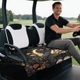 thumbnail image 5 of Uourmeti Moon and Floral Pattern Golfcart Seat Cover Protective, with Pockets Golf Cart Cushion Covers Fit for Club Cars, 5 of 8