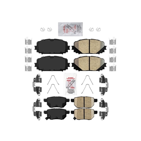 Ameri Pro Front   Rear Ceramic Disc Brake Pads for 2012-2018 Toyota Yaris