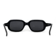 thumbnail image 2 of Womens Classic Mod Rectangle Minimal Plastic Sunglasses All Black, 2 of 4