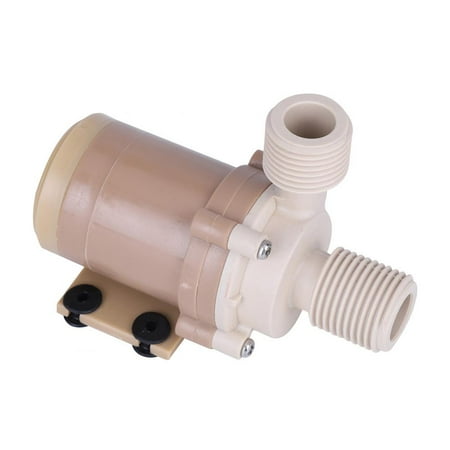 Hot Water Circulation Pump Knifun Brushless Motor 1/2 Couplers,Hot Circulation Water Pump,Quite 12V DC Solar 100℃ Hot Circulation Water Pump Brushless Motor 1/2 Couplers ()