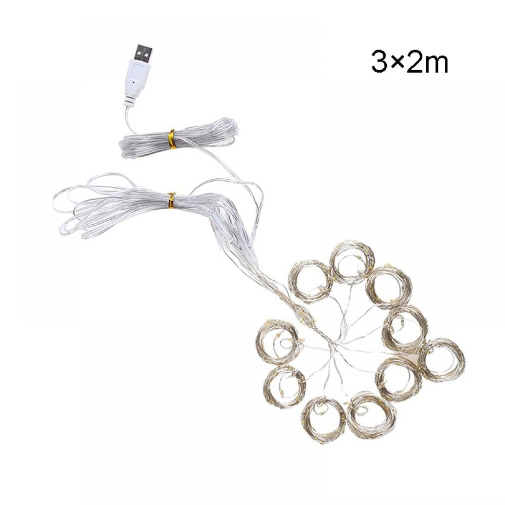 Details about   3x2M Waterproof Net LEDs String Lights Fairy Lights For Wedding Party Christmas 