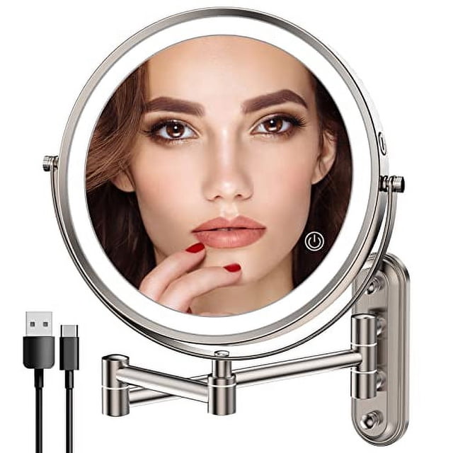 Espejo de Maquillaje Iluminado Recargable Rocollos