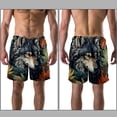thumbnail image 3 of luoweisi Men's Beach Shorts Quick Dry Swim Trunks with Mesh Lining Wolf L, 3 of 5