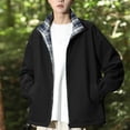thumbnail image 4 of Veste Décontractée à Carreaux pour Hommes à Manches Longues avec Col Montant, Boutons devant et Poches Zippées pour Extérieur, 4 of 5