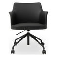 thumbnail image 1 of Moe's Home Collection Morris Office Chair PVC Black Metal, 1 of 3