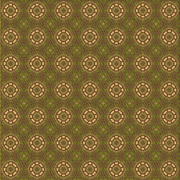 Ahgly Company Machine Washable Indoor Square Transitional Dark Bronze Brown Area Rugs, 6' Square