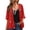 c01Red, variant on Women's 3/4 Sleeve Sequin Jackets Open Front Sequin Cardigan Jacket Blazer Red M
