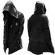 thumbnail image 1 of Trendy Hooded Men's Trench Coat Open Front Cardigan with Pocket and Drawstring Halloween Party Supply, 1 of 5