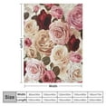 thumbnail image 4 of Creowell Pink Burgundy Pretty Rose Flower Blanket, Soft Blankets Flannel Bed Throw Cozy Lightweight Gifts for Women Girls Sofa Couch Bedroom Living Rooms Warm All Season, Home Decor, 4 of 6