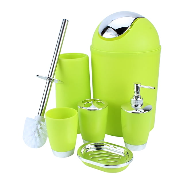 Juego de accesorios de baño, contenedor, dispensador de jabón, vaso, soporte para cepillo de dientes, 6 uds.