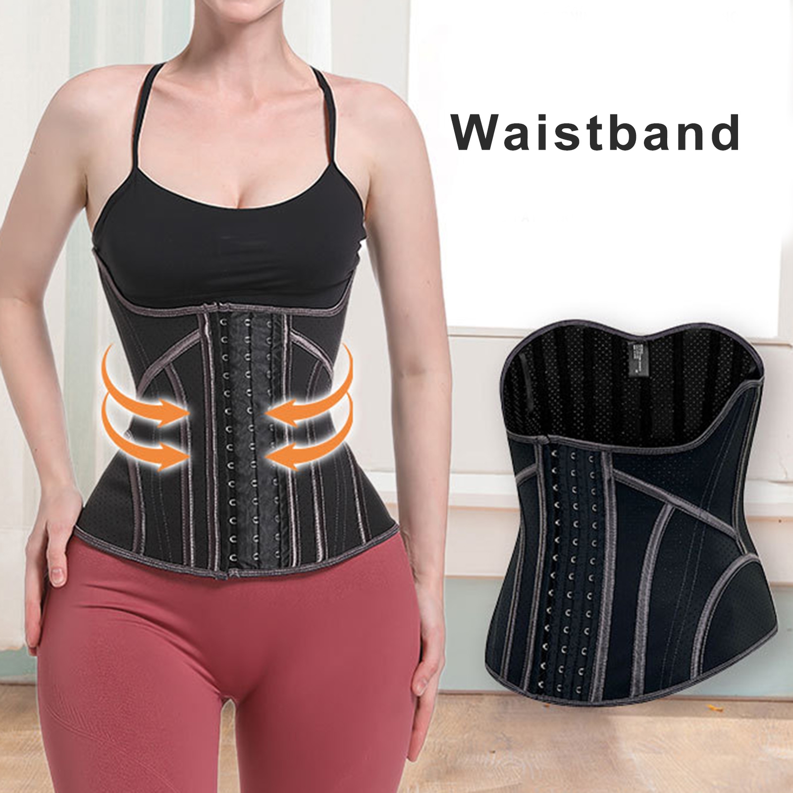 Trayknick Girdle for Sports Healthy Safe Girdle Latex Sports Waist Trainer Comfortable Effective Nylon Abdominal Control Belt for Fitness Body