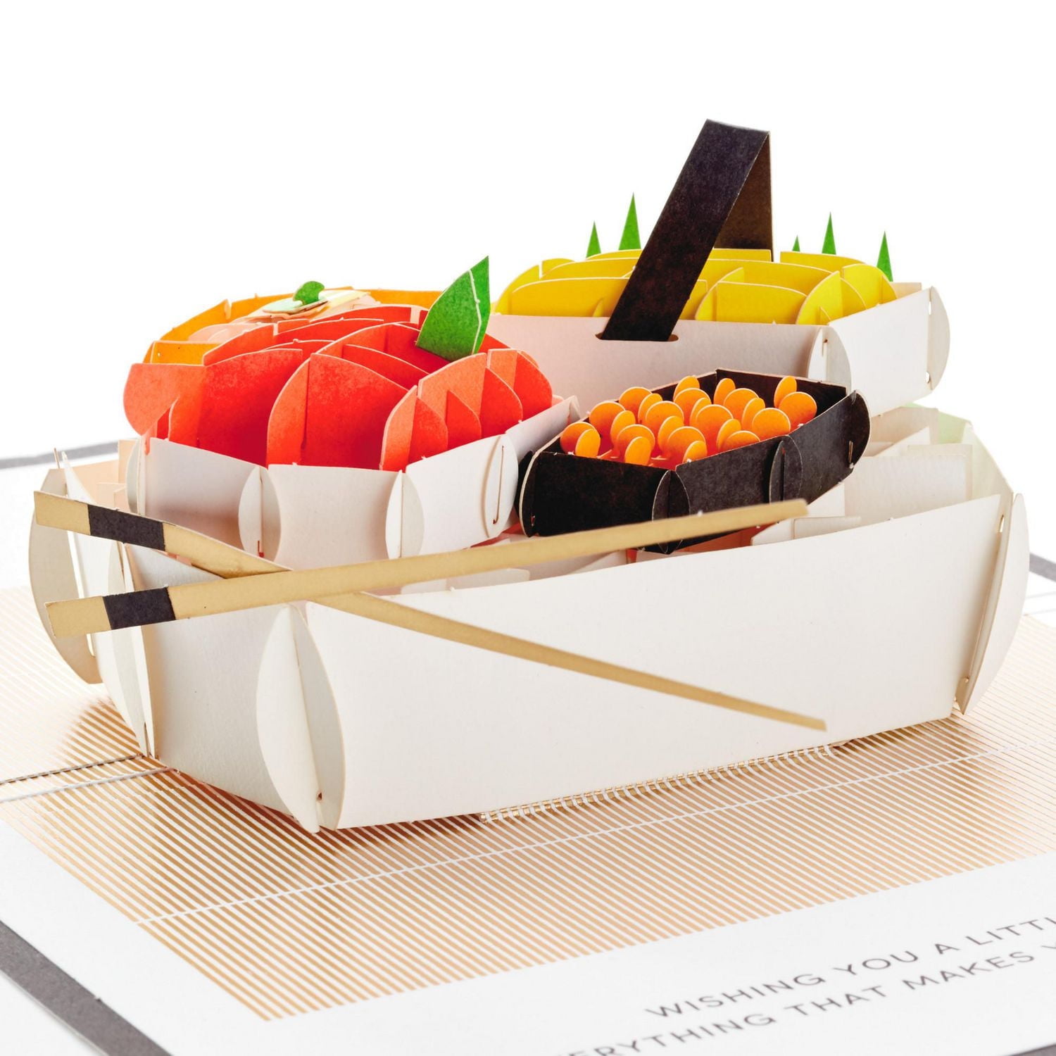 Carte de fête Signature en relief – Paper Wonder de Hallmark (Sushi « Everything That Makes You Happy »)