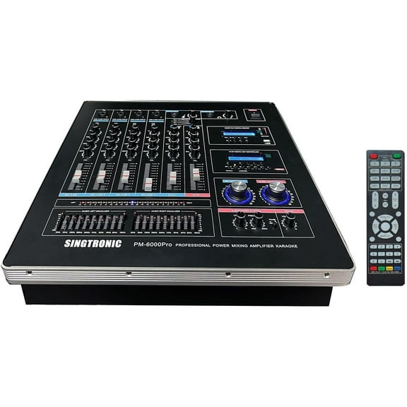 Singtronic PM-6000Pro Professional 6000W Digital Console Karaoke Mixer Board Ampliffier, HDMI Karaoke Mixer