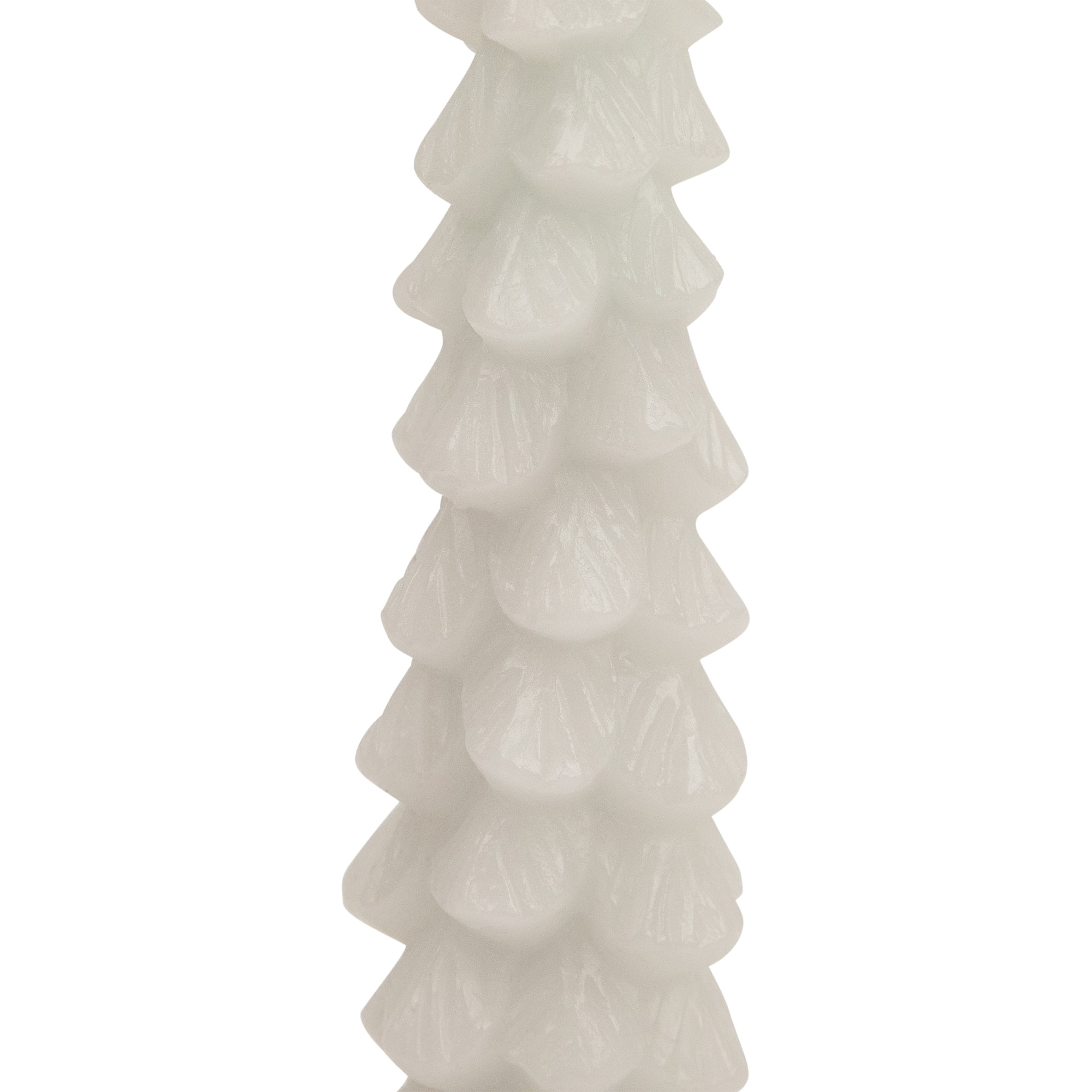 Northlight LED Flickering Flameless Wax Tapered Christmas Tree Candles - 9.75" - White - Set of 2