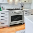 thumbnail image 4 of Cosmo 36 in. 4.4 cu. ft. Single Oven Gas Range with 5 Burner Cooktop and Textured Grip Handle in Stainless Steel, 4 of 14