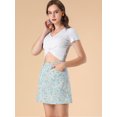 thumbnail image 2 of Minifalda de mezclilla Allegra K Floral Daisy Azul claro M, 2 of 6