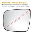 thumbnail image 3 of Unique Bargains Left Driver Side Rearview Mirror Glass Replacement Convex Heated w/ Back Fit for Nissan NV200 NP200, 3 of 6